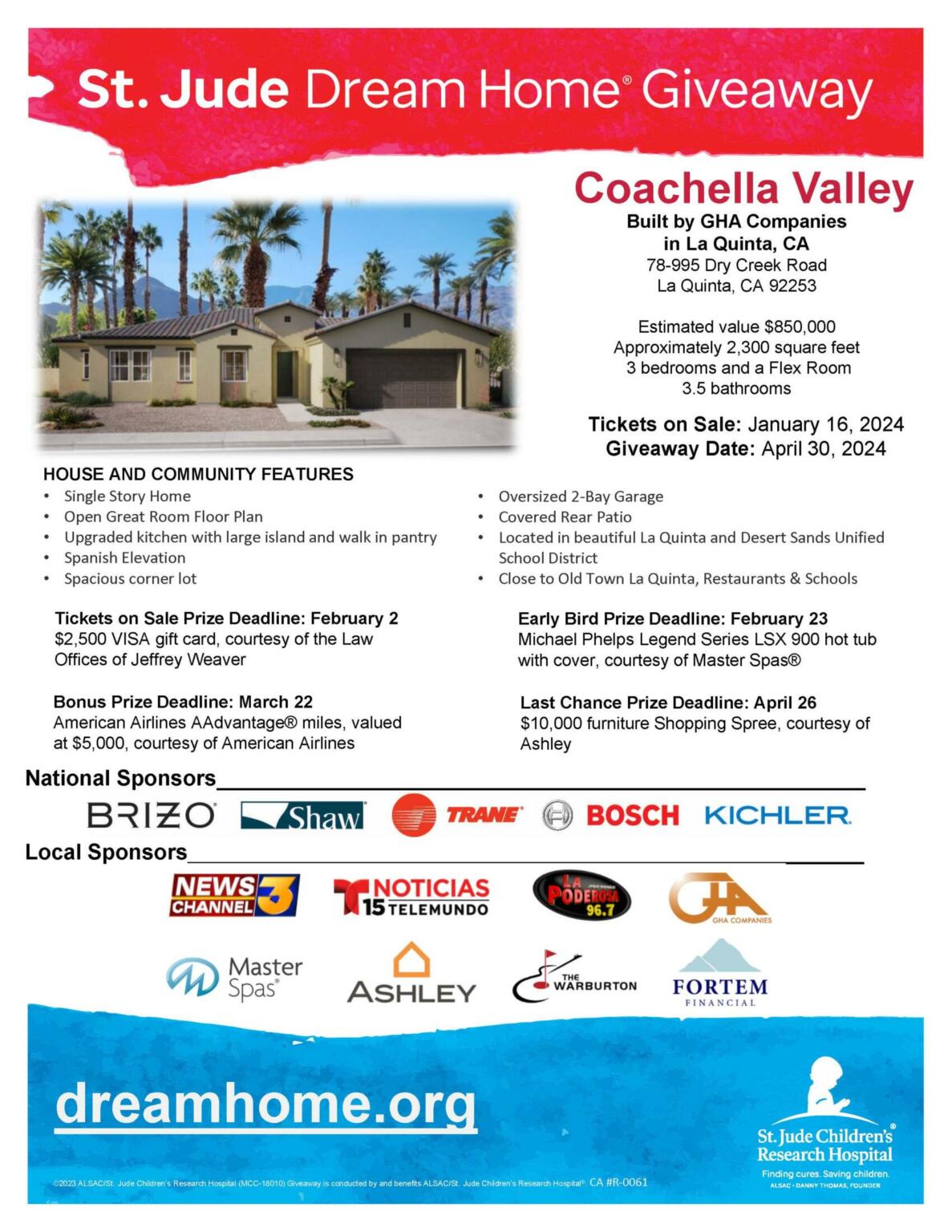 St. Jude Dream Home Giveaway Greater Coachella Valley Chamber of Commerce