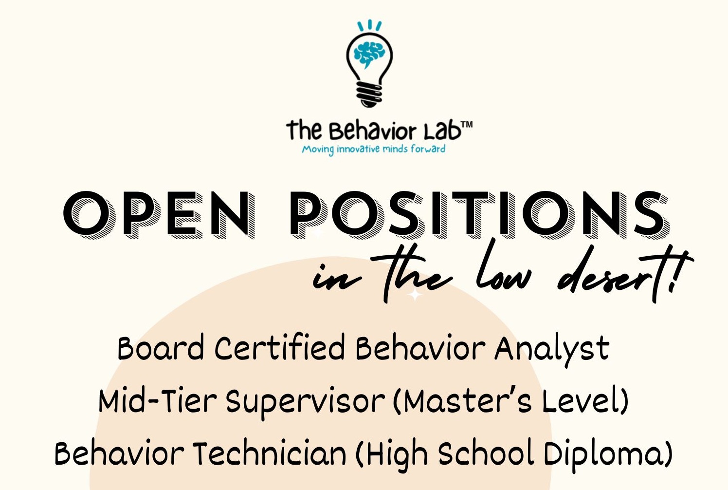 The Behavior Lab Hiring in the Low Desert