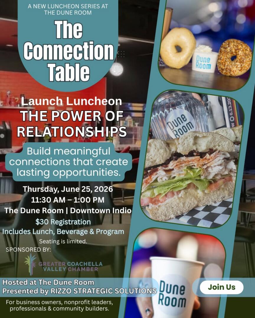 The Connection Table at The Dune Room in Indio